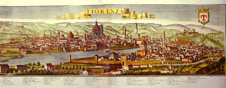 florence ancient map of town fiorenza